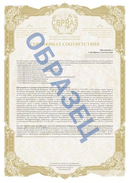 Образец Приложение к СТО 01.064.00220722.2-2020 Клин Сертификат СТО 01.064.00220722.2-2020 